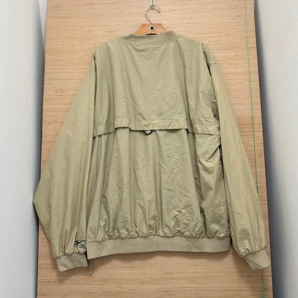 Reebok New England Patriots V-Neck Windshirt Tan Pullover XL 5590